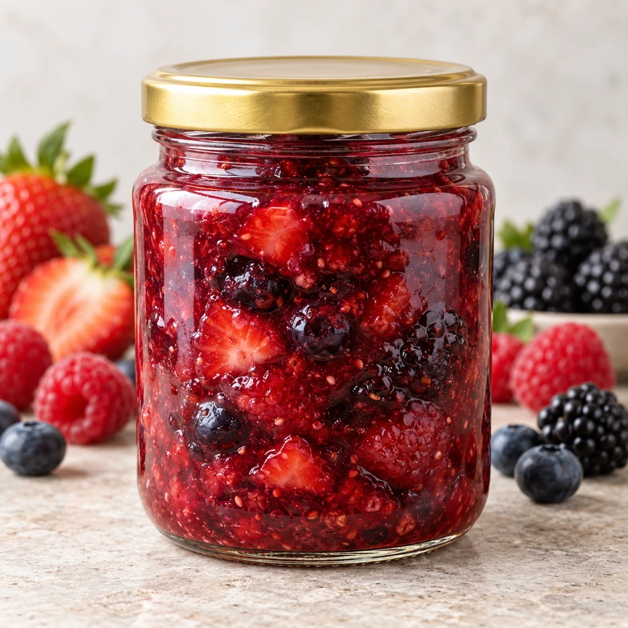 Compota de frutos rojos